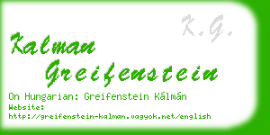 kalman greifenstein business card